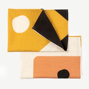 Torchon coton et lin Yosemite Noir