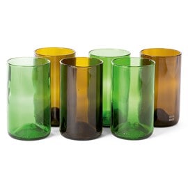 Set 6 verres recyclés