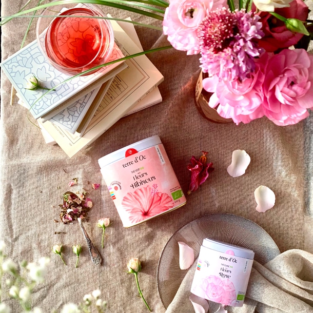 Coffret de thés bio - aux fleurs d'hibiscus & rose