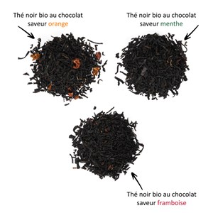 Trio de thés bio au chocolat