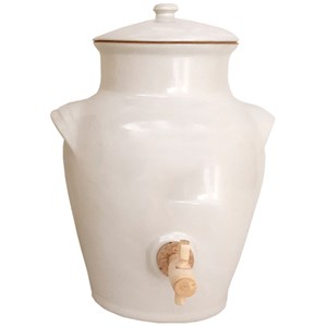 Vinaigrier en grès blanc