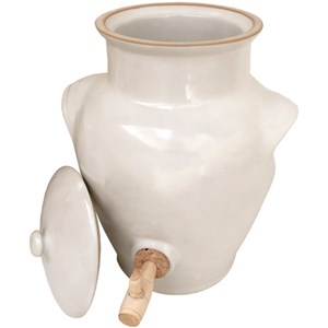 Vinaigrier en grès blanc