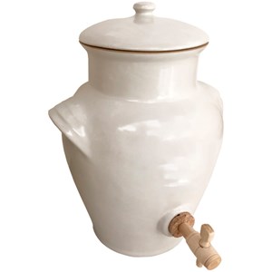 Vinaigrier en grès blanc