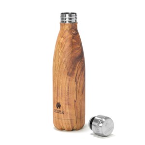 Bouteille isotherme impression bois