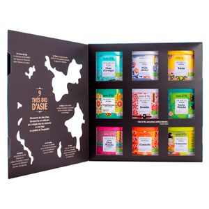 Coffret 9 thés bio d'Asie