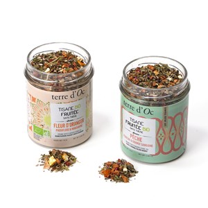 Coffret tisanes fruitées et gourde