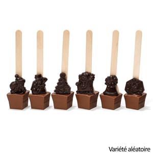 Cuillère en chocolat noir