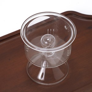 Service à thé bois et verre