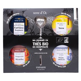 Coffret 4 thés bio avec filtre