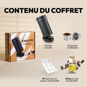 Chargeur et capsules café réutilisables