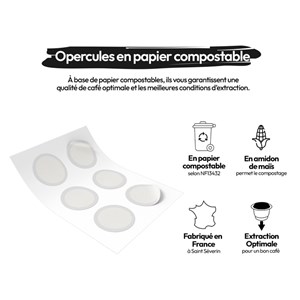 102 opercules compostables Caps'me