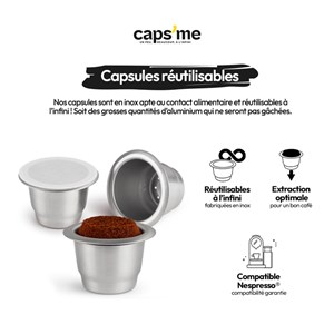 Pack 3 capsules réutilisables Caps'me