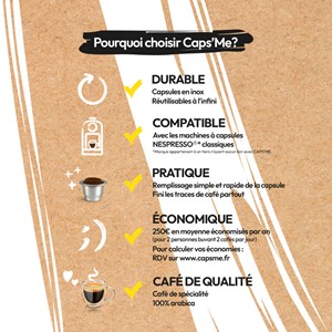 Pack 3 capsules réutilisables Caps'me
