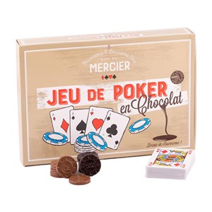 Jeu de poker en chocolat