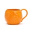 Mug fleur en grès Orange