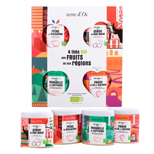 Coffret 4 thés bio fruits des régions