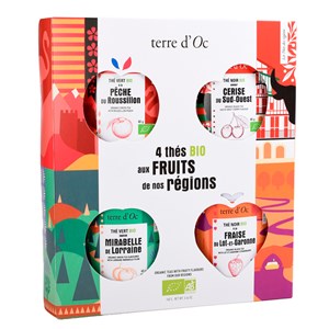 Coffret 4 thés bio fruits des régions