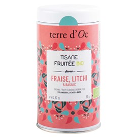 Tisane fraise litchi basilic bio