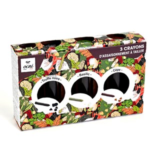 Coffret condiment truffe, basilic, cèpe