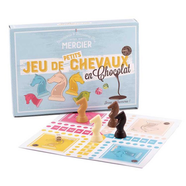 Jeu des petits chevaux en chocolat