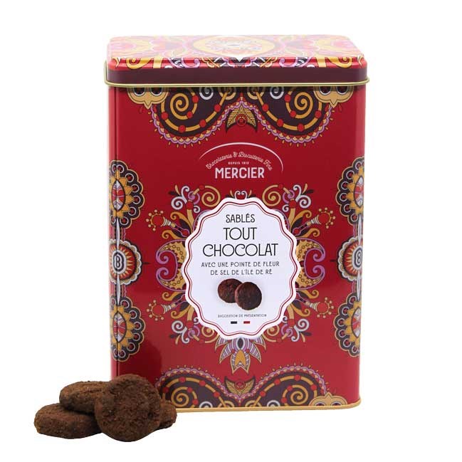 Boîte de biscuits au chocolat