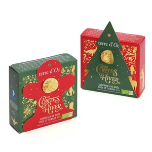 Cadeau d'assiette sapin de Noël thés bio