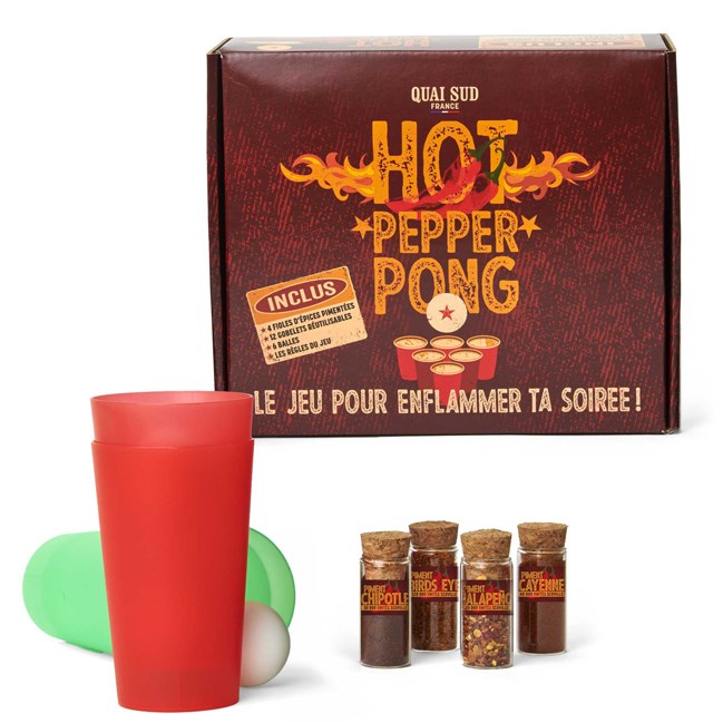 Coffret jeu 4 piments Hot pepper pong