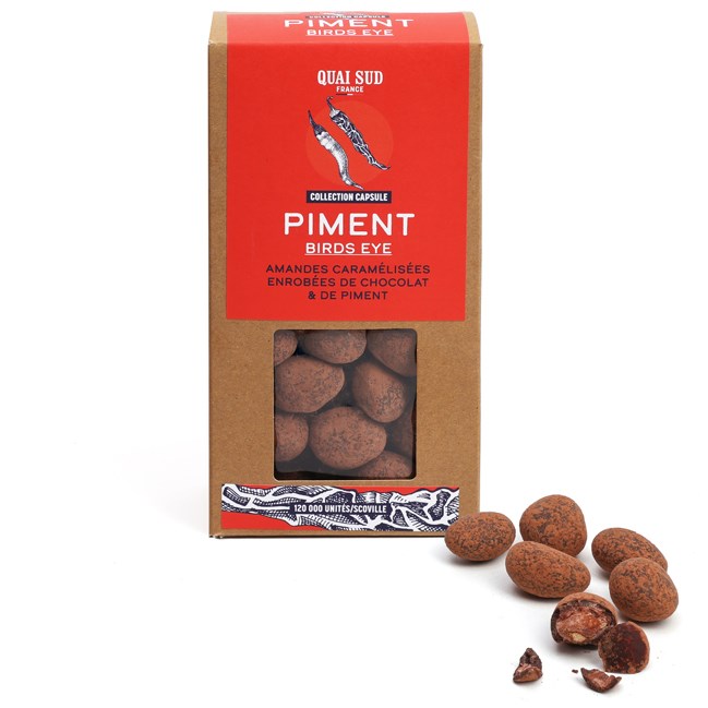 Amandes chocolatées au piment