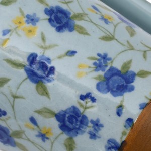 Mug fleuri en céramique Bleu