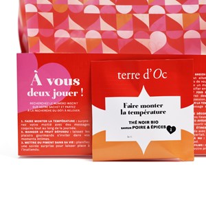 Coffret 28 thés et infusions bio jeux et défis sensuels terre d'Oc