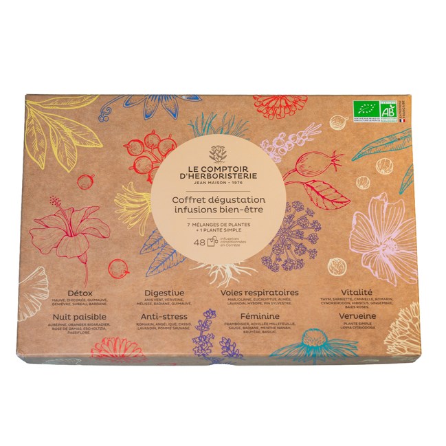 Coffret dégustation l'infusion bien-être bio Le comptoir d'herboristerie