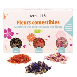 Fleurs comestibles bio pour cuisine, infusion et pâtisserie terre d'Oc