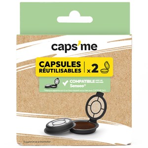 Pack 2 capsules réutilisables pour le café compatibles Senseo® Caps'me