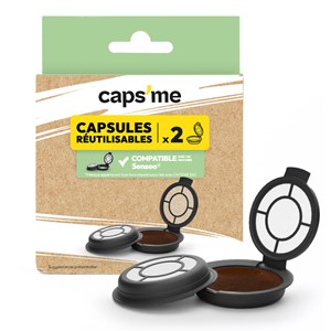 Pack 2 capsules réutilisables pour le café compatibles Senseo® Caps'me