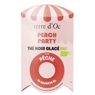 Thé noir glacé bio pêche Peach party 10 sachets XL terre d'Oc