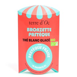 Thé blanc glacé bio pastèque fraise Bronzette 10 sachets XL terre d'Oc