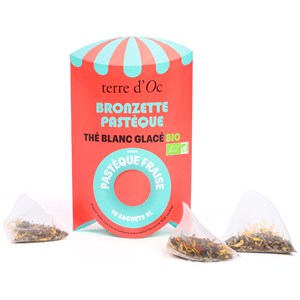 Thé blanc glacé bio pastèque fraise Bronzette 10 sachets XL terre d'Oc