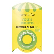Thé vert glacé bio menthe agrumes Soleil mojito 10 sachets XL terre d'Oc