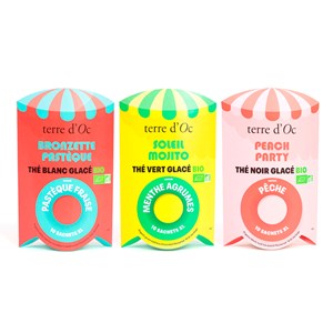 Thé vert glacé bio menthe agrumes Soleil mojito 10 sachets XL terre d'Oc