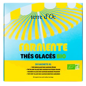 Coffret thés glacés bio Farniente 28 sachets XL terre d'Oc