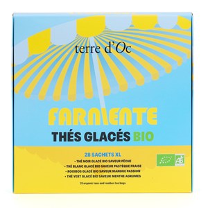 Coffret thés glacés bio Farniente 28 sachets XL terre d'Oc