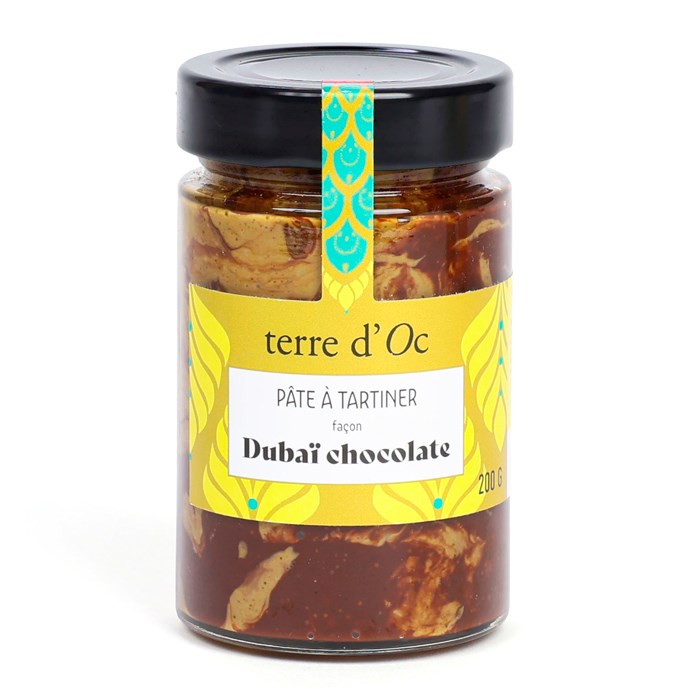 Pâte à tartiner chocolat Dubaï 200 g terre d'Oc