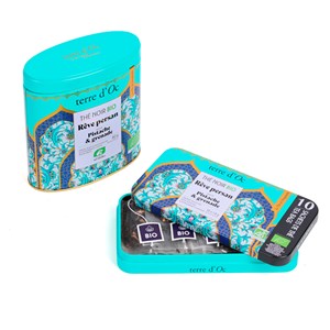 Thé noir bio Rêve Persan pistache grenade 10 sachets terre d'Oc