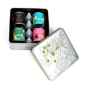 Coffret 4 huiles d'olive extra vierges aromatisées Maison Brémond Provence