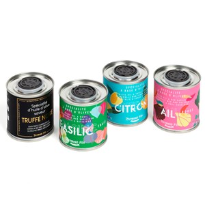 Coffret 4 huiles d'olive extra vierges aromatisées Maison Brémond Provence