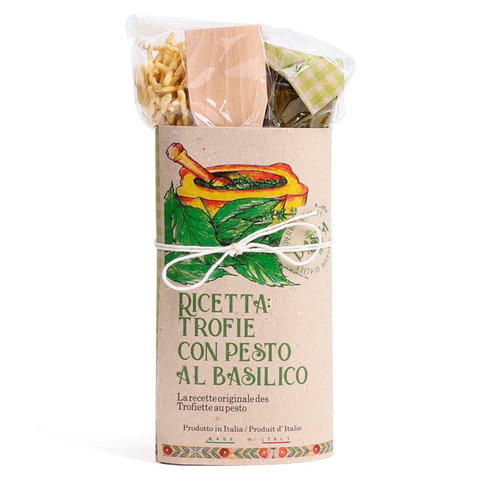 Kit préparation pâtes trofiete au pesto ingrédients locaux qualité artisanale