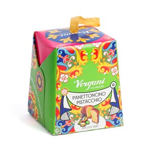 Mini panettone pistache boîte de collection Sicile 100 g Vergani