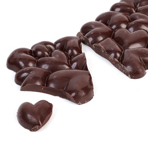 Duo tablettes de chocolat noir et chocolat au lait cœurs Je t'aime 200g