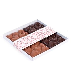 Duo tablettes de chocolat noir et chocolat au lait cœurs Je t'aime 200g