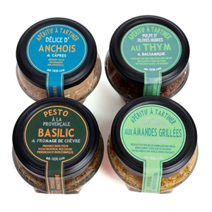 Coffret 4 pots de tartinables salés Provence Maison Brémond